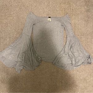 Free people off the shoulder bell sleeve shirt
